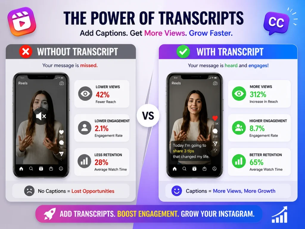 Instagram Transcript Generator Free for Reels 2026