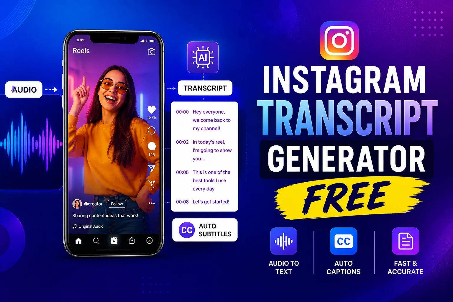 Instagram Transcript Generator Free for Reels 2026